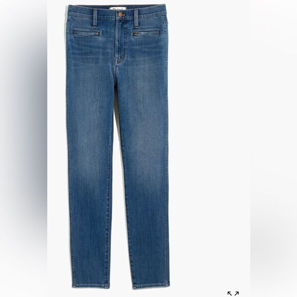 MADEWELL 10" High-Rise Roadtripper Jeggings in Ellerby Wash: Zip Pocket Edition - Picture 5 of 10